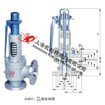 A48H、A48Y带扳手弹簧全启式安全阀